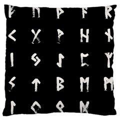 Elder Futhark Rune Set Collected Inverted Large Cushion Case (two Sides) by WetdryvacsLair