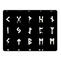 Elder Futhark Rune Set Collected Inverted Double Sided Fleece Blanket (small) 