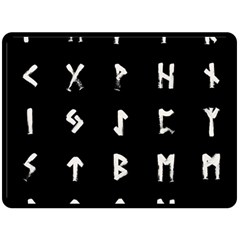 Elder Futhark Rune Set Collected Inverted Double Sided Fleece Blanket (large) 