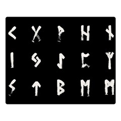 Elder Futhark Rune Set Collected Inverted Double Sided Flano Blanket (large) 