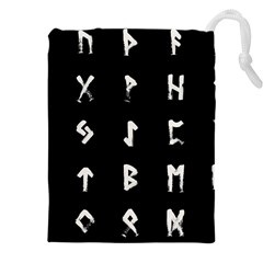 Elder Futhark Rune Set Collected Inverted Drawstring Pouch (5xl) by WetdryvacsLair