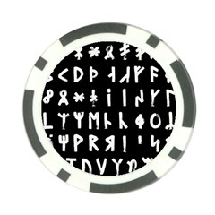 Complete Dalecarlian Rune Set Inverted Poker Chip Card Guard (10 Pack)