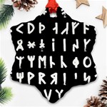 Complete Dalecarlian Rune Set Inverted Snowflake Ornament (Two Sides) Front