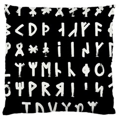 Complete Dalecarlian Rune Set Inverted Large Cushion Case (two Sides) by WetdryvacsLair