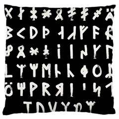 Complete Dalecarlian Rune Set Inverted Large Flano Cushion Case (two Sides)