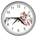 Love Concept Collage Artwork Wall Clock (Silver) Front