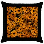 Rudbeckias  Throw Pillow Case (Black) Front