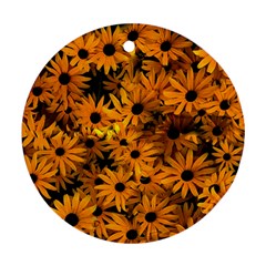 Rudbeckias  Round Ornament (two Sides) by Sobalvarro