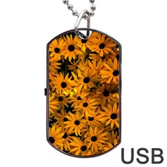 Rudbeckias  Dog Tag Usb Flash (one Side) by Sobalvarro