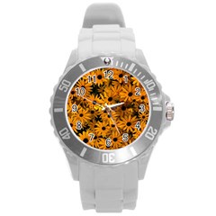 Rudbeckias  Round Plastic Sport Watch (l) by Sobalvarro