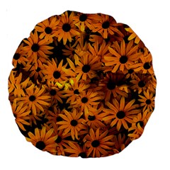 Rudbeckias  Large 18  Premium Round Cushions by Sobalvarro