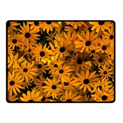 Rudbeckias  Double Sided Fleece Blanket (small)  by Sobalvarro