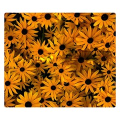 Rudbeckias  Double Sided Flano Blanket (small)  by Sobalvarro