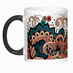 Orange Baatik Print Morph Mugs by designsbymallika