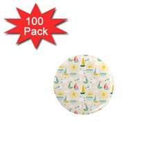 Ships Pattern Love 1  Mini Magnets (100 Pack)  by designsbymallika