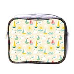 Ships Pattern Love Mini Toiletries Bag (One Side) Front