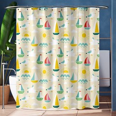 Ships Pattern Love Shower Curtain 60  X 72  (medium)  by designsbymallika