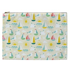 Ships Pattern Love Cosmetic Bag (xxl) by designsbymallika