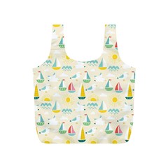 Ships Pattern Love Full Print Recycle Bag (s) by designsbymallika