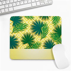 Yellow Tropical Pattern Large Mousepads by designsbymallika