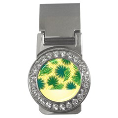 Yellow Tropical Pattern Money Clips (cz)  by designsbymallika