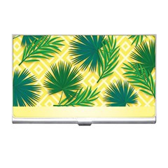 Yellow Tropical Pattern Business Card Holder by designsbymallika