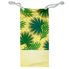 Yellow Tropical Pattern Jewelry Bag by designsbymallika