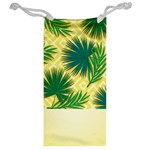 Yellow Tropical Pattern Jewelry Bag Back