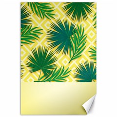 Yellow Tropical Pattern Canvas 24  X 36  by designsbymallika