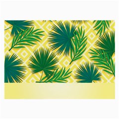 Yellow Tropical Pattern Large Glasses Cloth (2 Sides) by designsbymallika