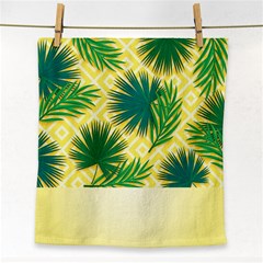 Yellow Tropical Pattern Face Towel by designsbymallika