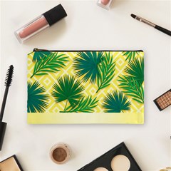 Yellow Tropical Pattern Cosmetic Bag (medium) by designsbymallika