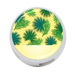 Yellow Tropical Pattern 4-Port USB Hub (Two Sides) Back