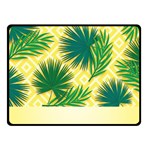 Yellow Tropical Pattern Fleece Blanket (Small) 50 x40  Blanket Front