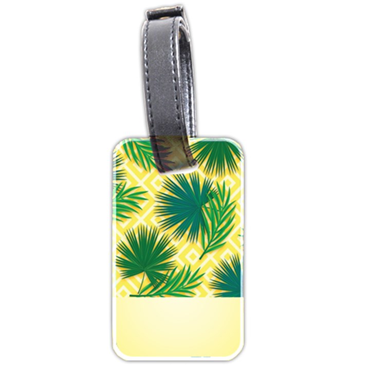 Yellow Tropical Pattern Luggage Tag (two sides)