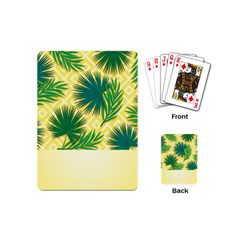 Yellow Tropical Pattern Playing Cards Single Design (mini) by designsbymallika