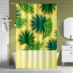 Yellow Tropical Pattern Shower Curtain 48  X 72  (small)  by designsbymallika