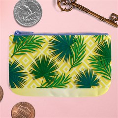 Yellow Tropical Pattern Large Coin Purse by designsbymallika