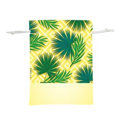 Yellow Tropical Pattern Lightweight Drawstring Pouch (m) by designsbymallika