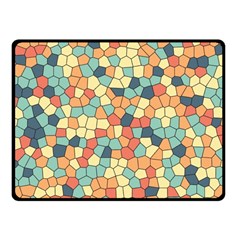 Mosaic Print Yellow Fleece Blanket (small) by designsbymallika