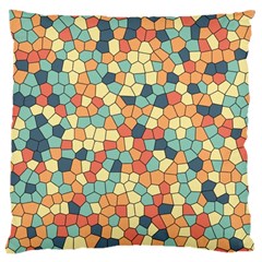 Mosaic Print Yellow Large Cushion Case (two Sides) by designsbymallika