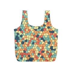 Mosaic Print Yellow Full Print Recycle Bag (s) by designsbymallika