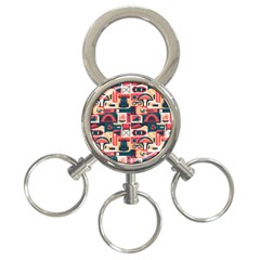 Guitar And Trip 3-Ring Key Chain