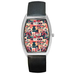 Guitar And Trip Barrel Style Metal Watch