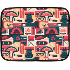 Guitar And Trip Fleece Blanket (mini) by designsbymallika