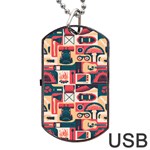 Guitar And Trip Dog Tag USB Flash (Two Sides) Front