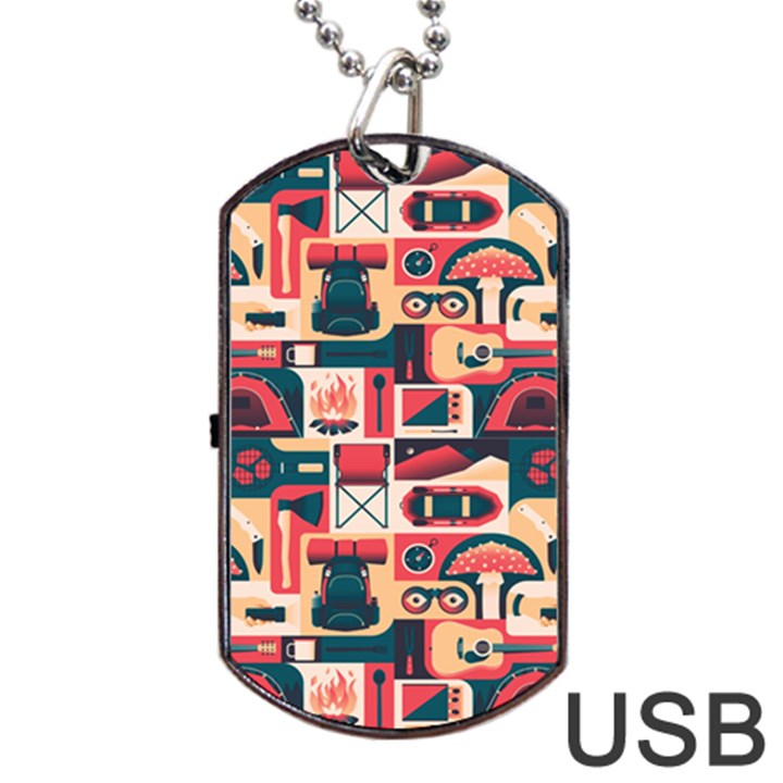 Guitar And Trip Dog Tag USB Flash (Two Sides)