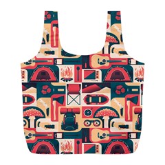 Guitar And Trip Full Print Recycle Bag (L)