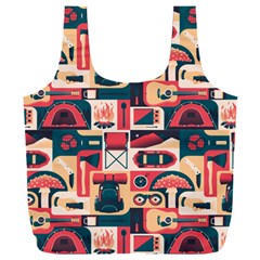 Guitar And Trip Full Print Recycle Bag (XXXL)