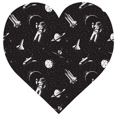 Space Love Wooden Puzzle Heart